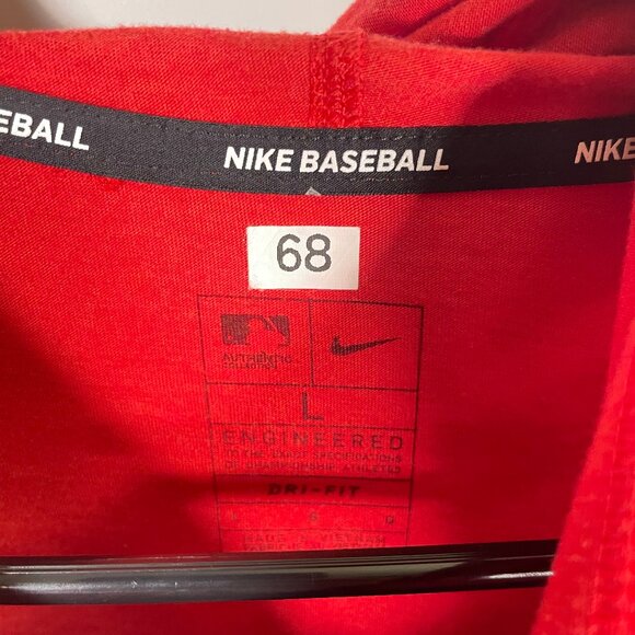 St. Louis Cardinals MLB Nike Dri-Fit Raglan Hoodie Shirt Men’s Large Red Gray - Picture 3 of 6